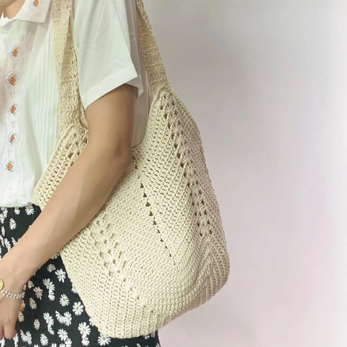 Elena Handbags Minimalistic Crochet Handbag