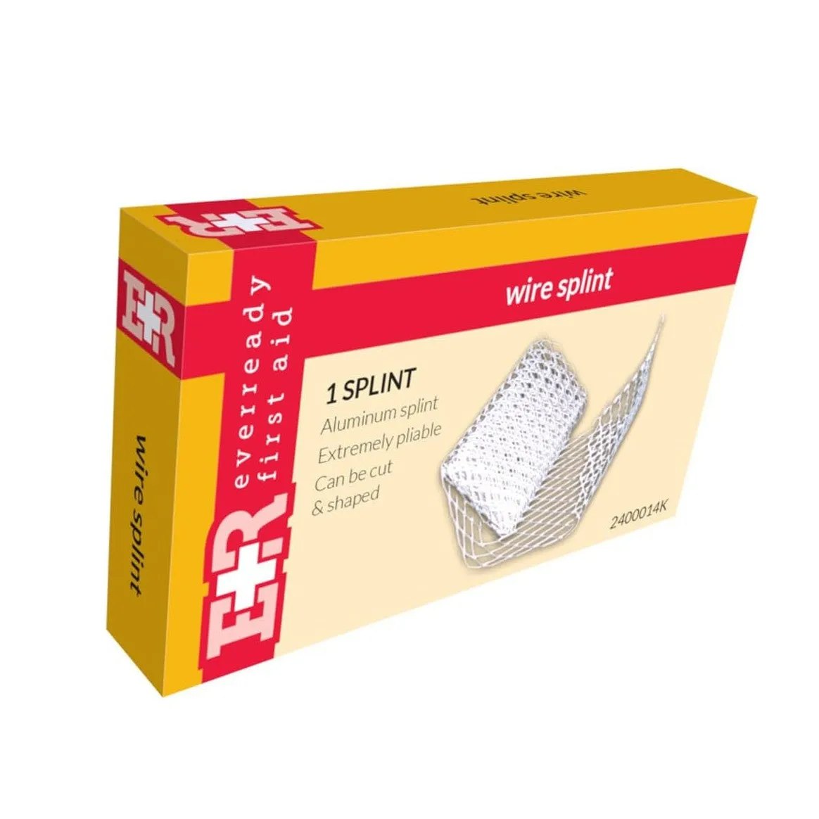 Ever Ready First Aid Aluminum Wire Splint, in Kit Unit Box