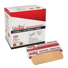 Fabric Adhesive Bandages Light Weight 1"x3" (box of 100)