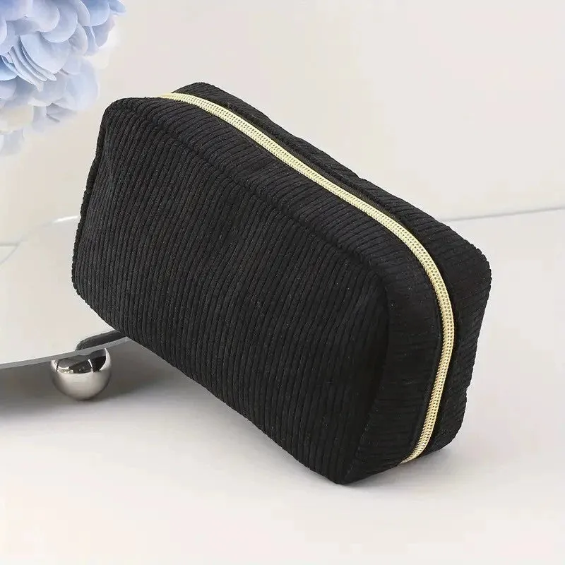 Fashion Corduroy Storage Cosmetic Bag