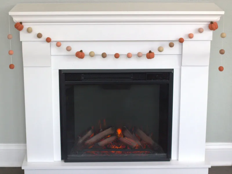 Felt Pumpkin Garland- Terra Cotta, Pink, Peach, Tan