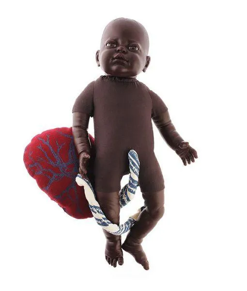 Fetal Doll with umbilical cord & placenta