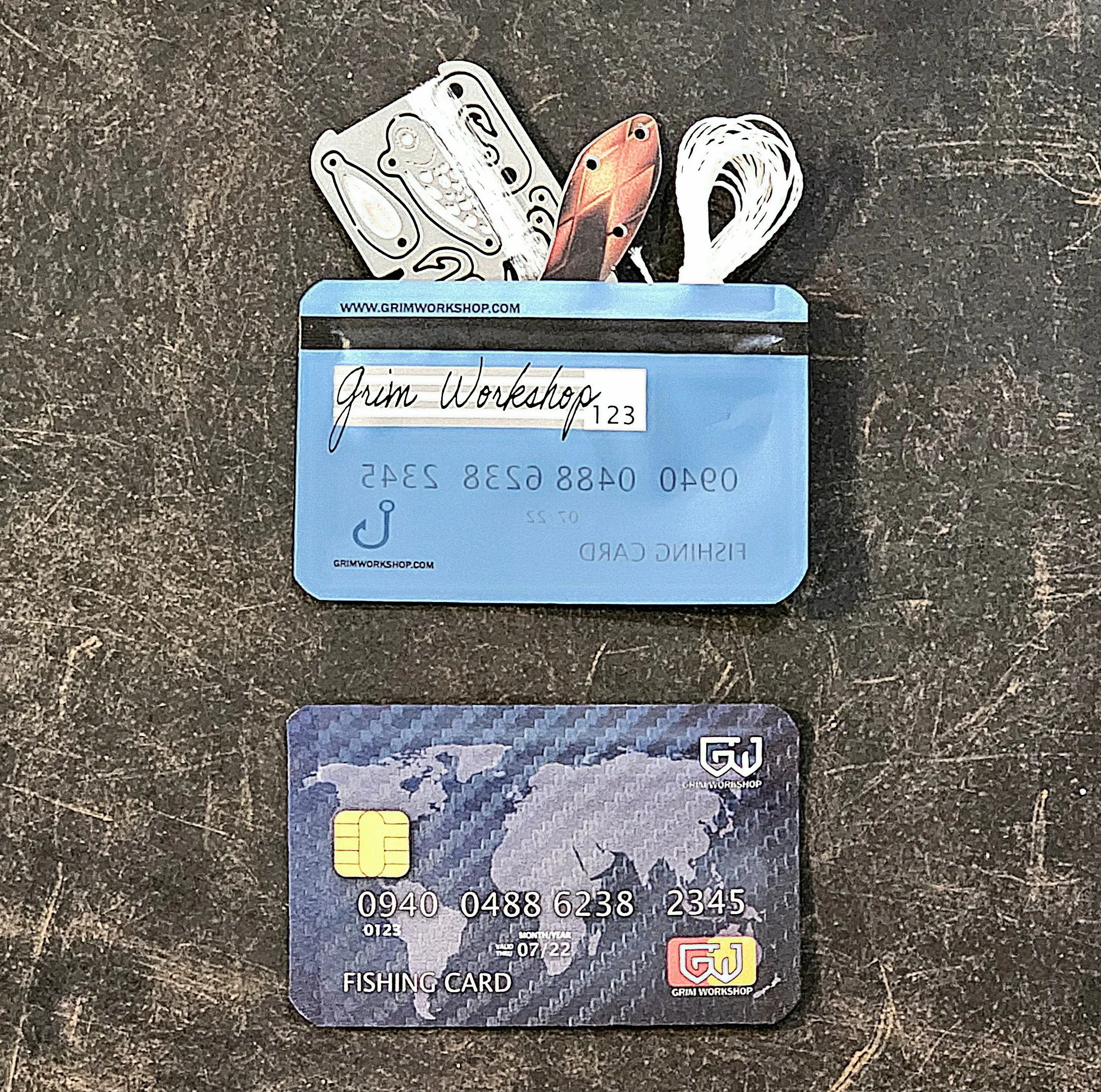 Fishing Stash Card: Credit Card Size Waterproof EDC Wallet Pouch