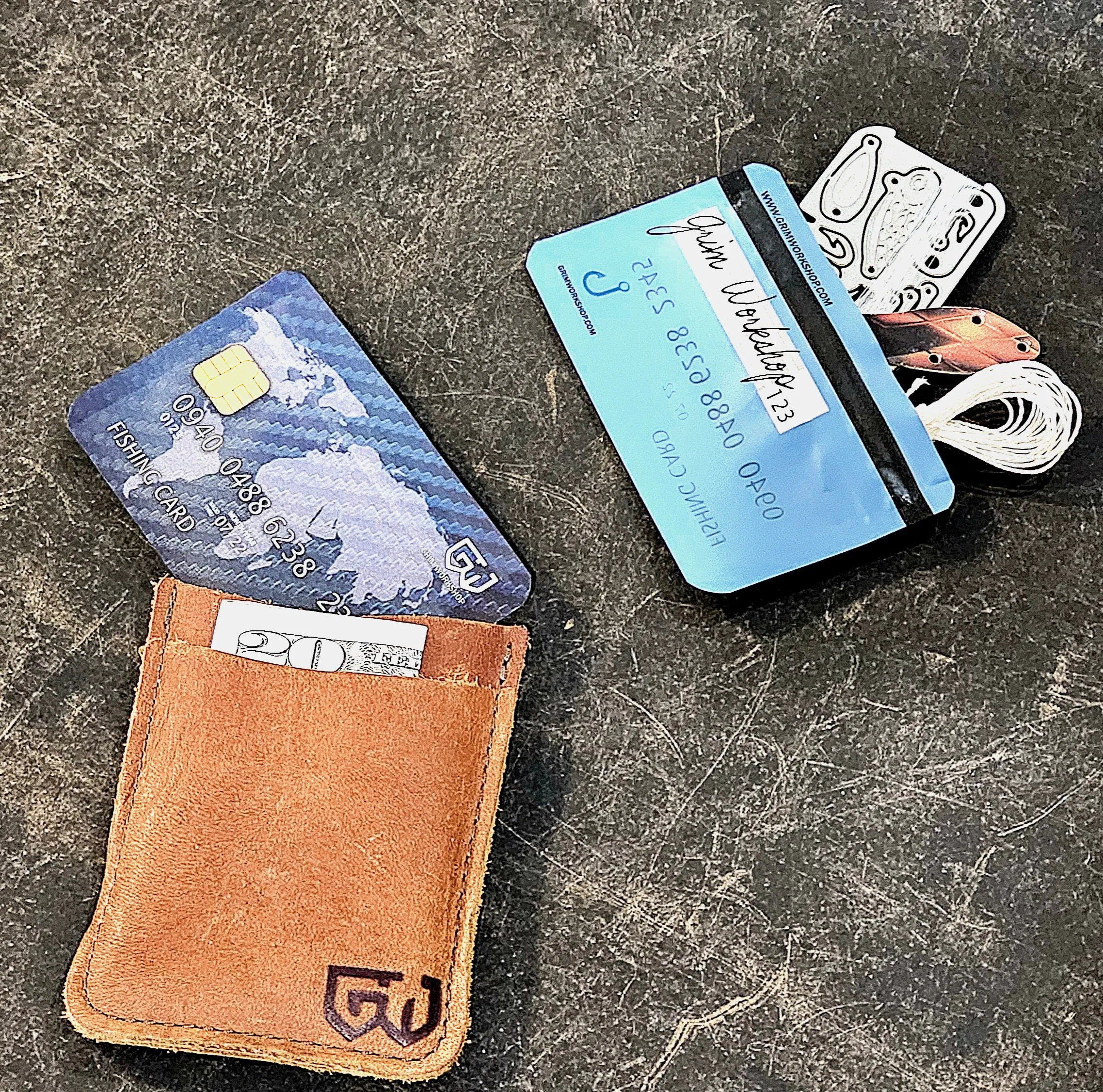 Fishing Stash Card: Credit Card Size Waterproof EDC Wallet Pouch