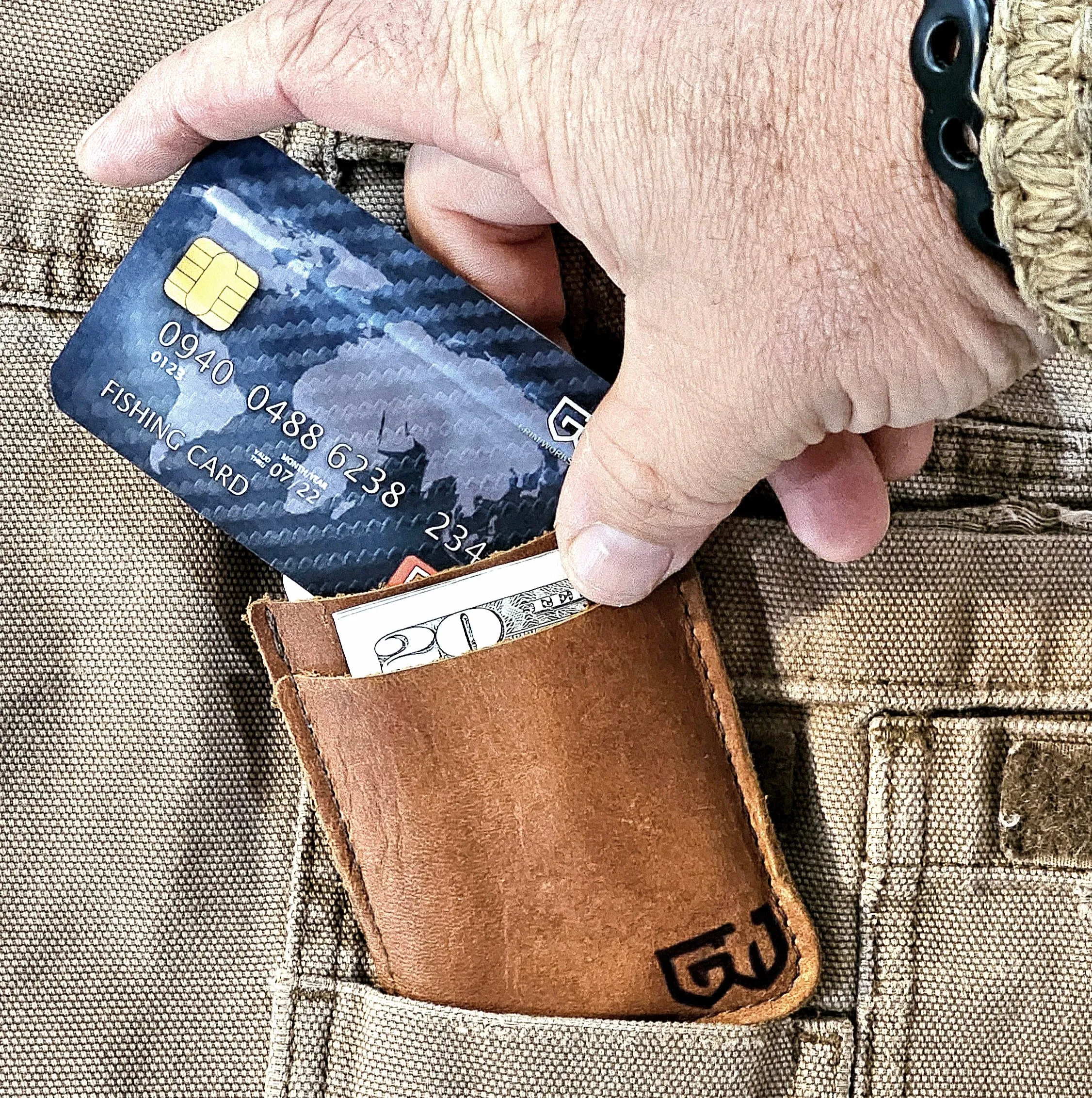 Fishing Stash Card: Credit Card Size Waterproof EDC Wallet Pouch