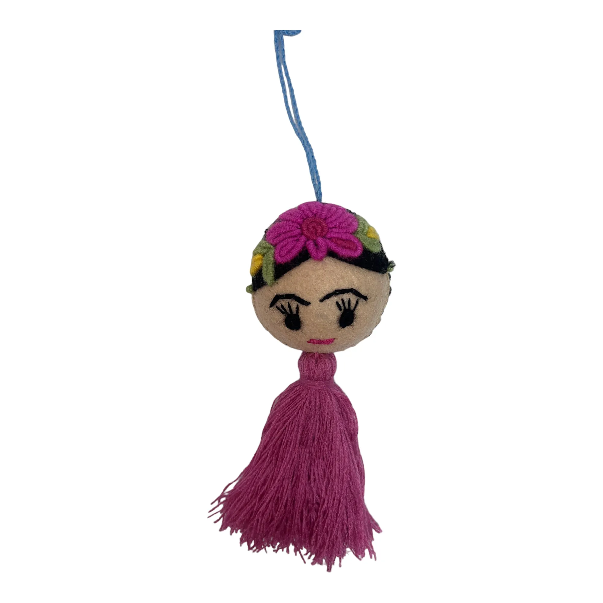 Frida Pom Pom Ornament