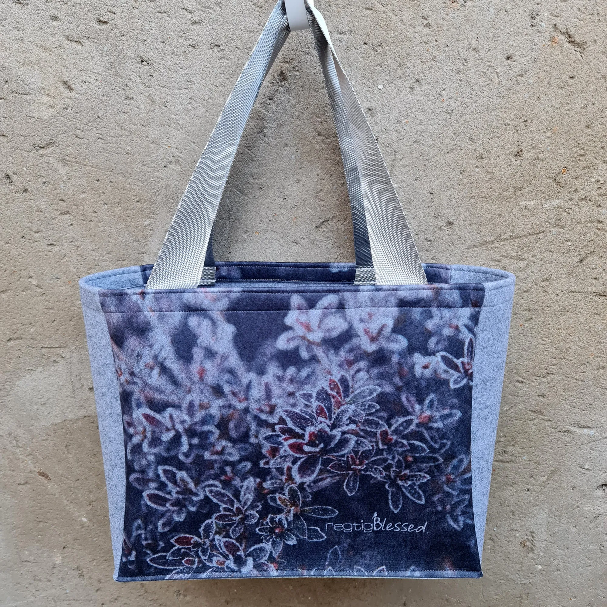 Frozen Leaves - Recycled Felt Teacher Bag