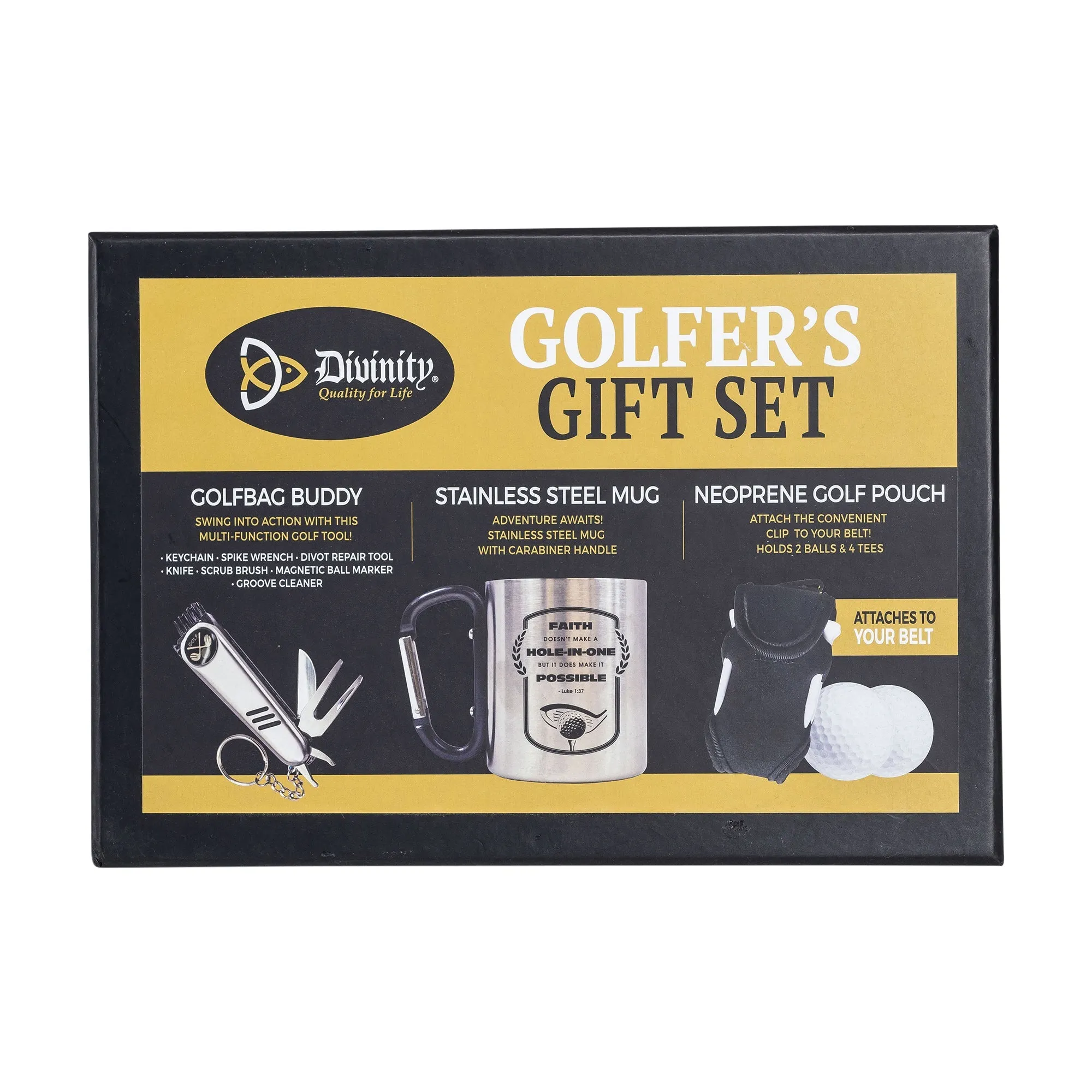 Golfer's Gift Set: Faith - Luke 1:37