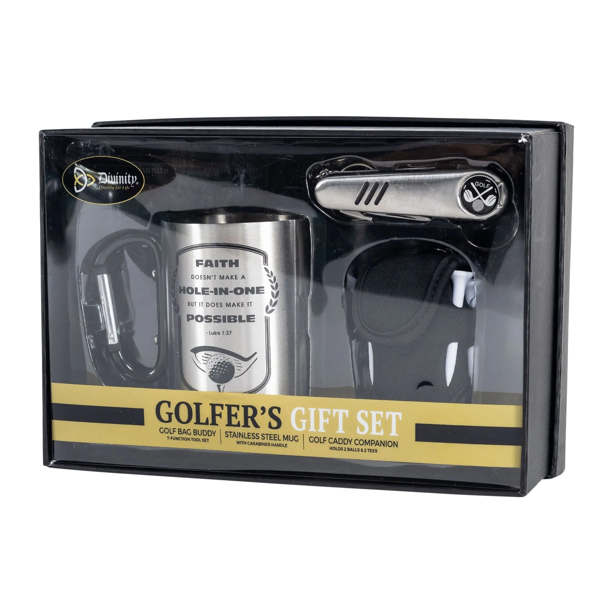 Golfer's Gift Set: Faith - Luke 1:37