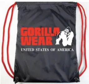 Gorilla Wear Drawstring Bag - Black-Red