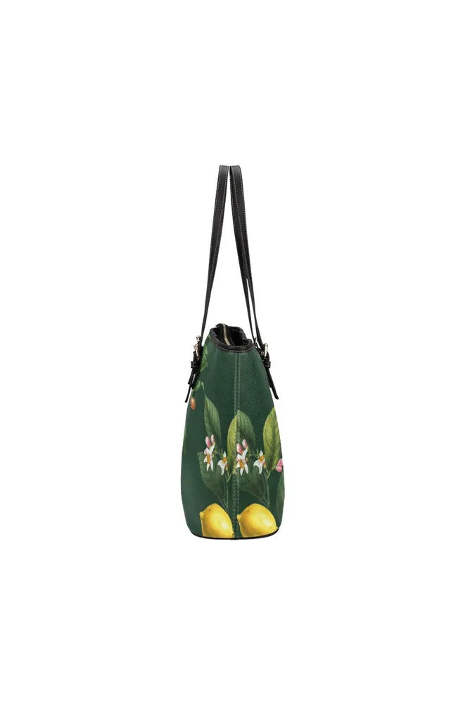 Green Leather Tote Bag/Small