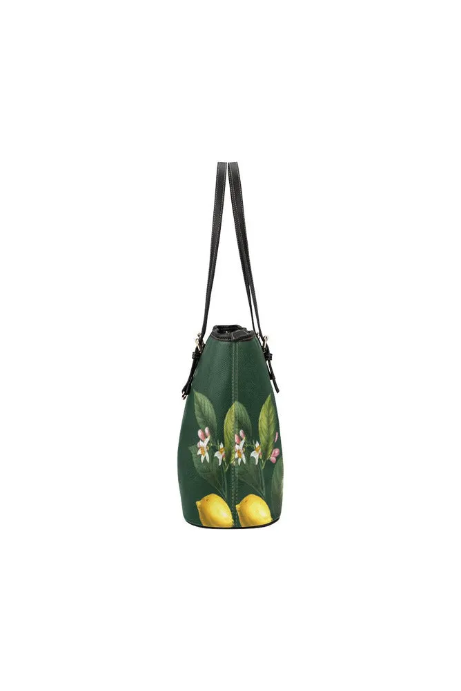 Green Leather Tote Bag/Small