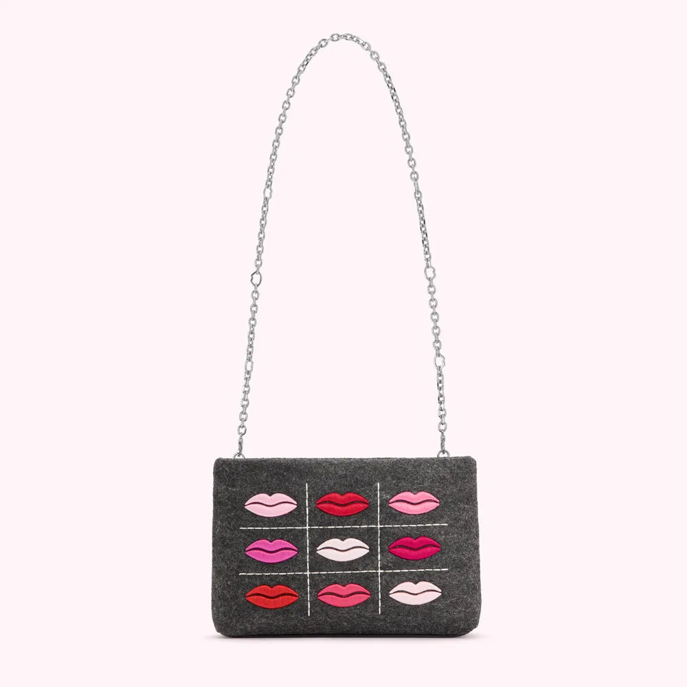 GREY LIPS MONTY CROSSBODY BAG