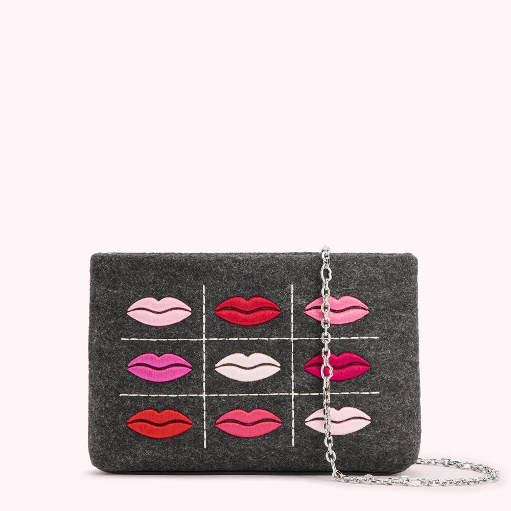 GREY LIPS MONTY CROSSBODY BAG