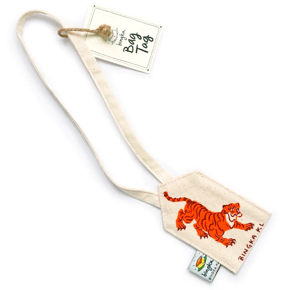 Harimau Bag Tag in Sambal Red