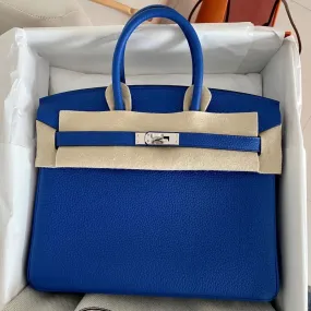 Hermès Birkin 25 Bleu France Togo Palladium Hardware PHW