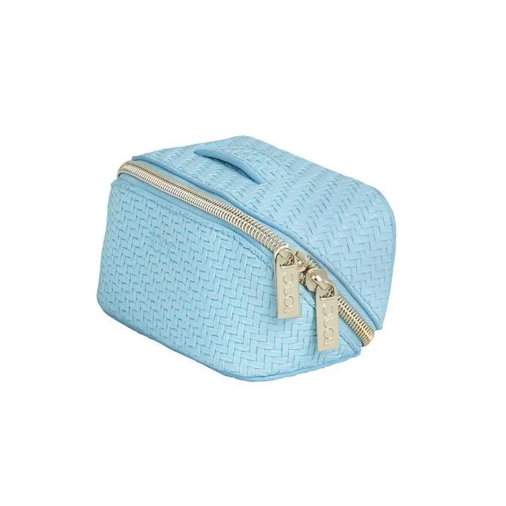 Herringbone Beauty Bag Small | Bluebell