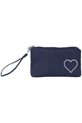 Hi Love Travel- Zip Wristlet with Nautical Rope Heart