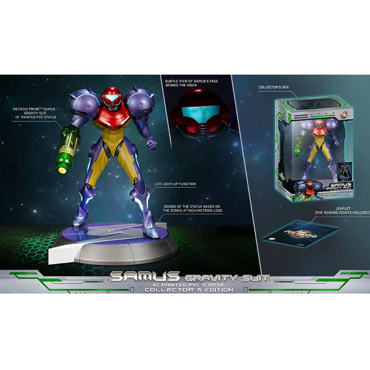 HiPlay First 4 Figures, Metroid Prime: Samus Gravity Suit, Collector's Edition Statue Figurine