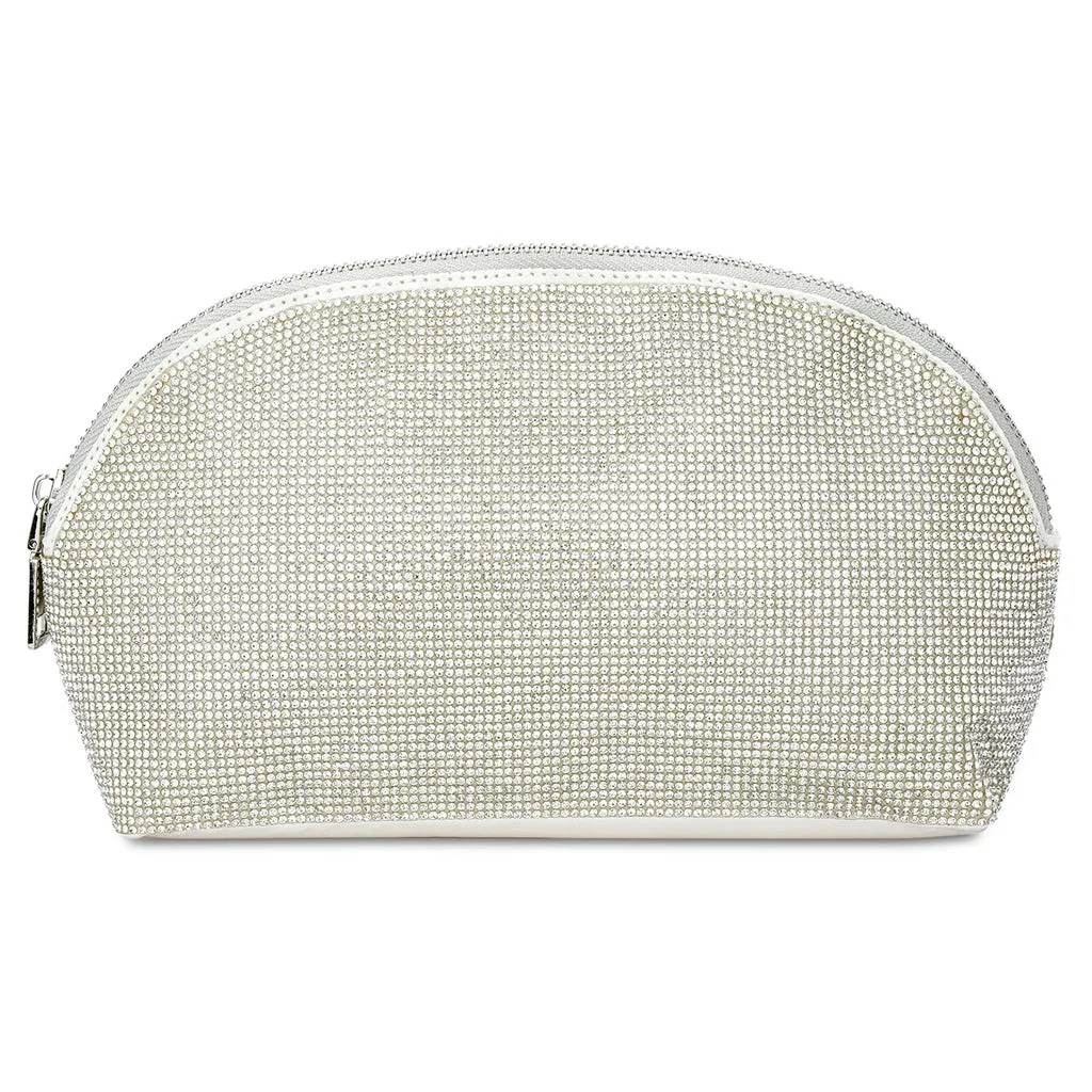 Iscream Crystal Oval Cosmetic Bag - White / Clear