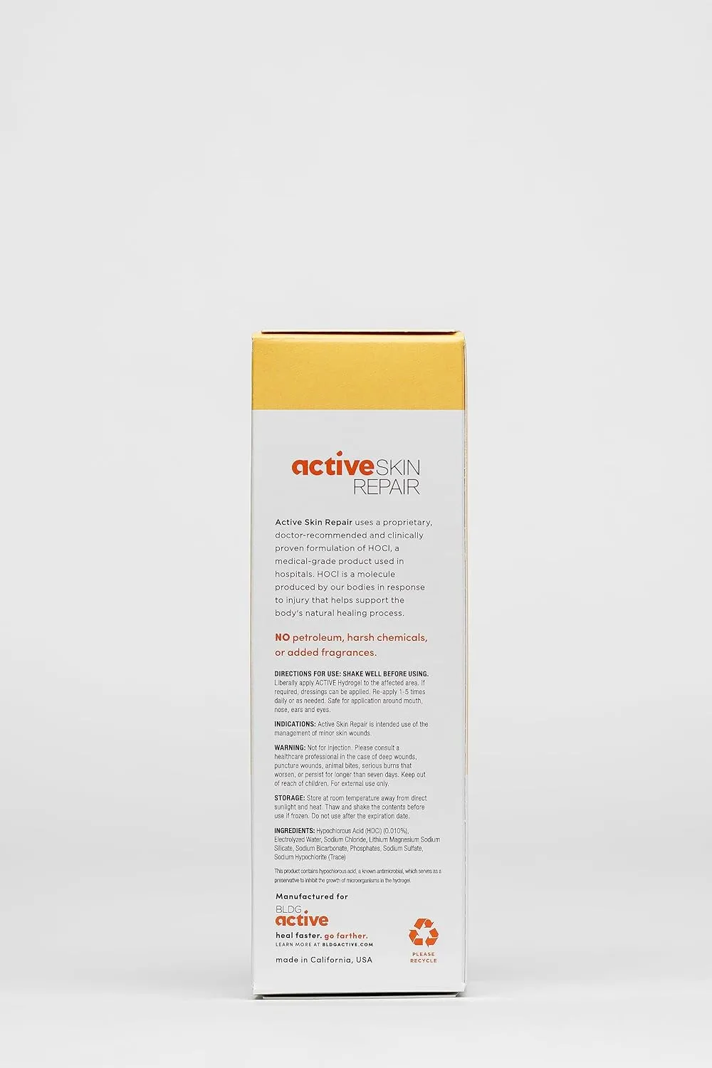 ITEM# 0211   Active Skin Repair Hydrogel - Natural & Non-Toxic First Aid Ointment & Antiseptic Gel for Minor Cuts, Wounds, Scrapes, Rashes, Sunburns, and Other Skin Irritations (Single, 3 oz Gel) (Watch Video)