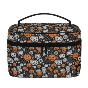 Jack-O-Lantern Leather Cosmetic Bag