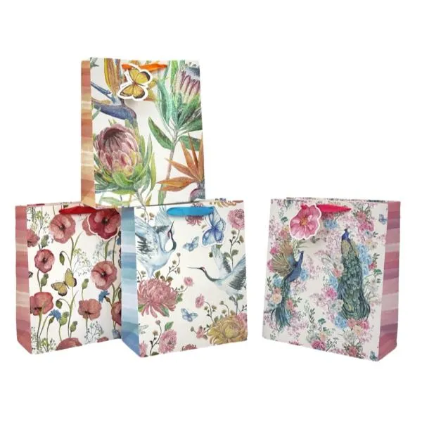 Large Garden Dreams Glitter Gift Bag - 32cm