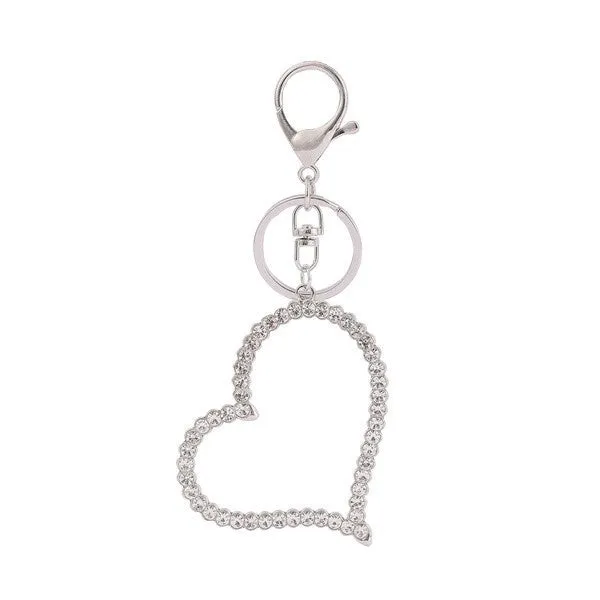 Large Rhinestone Heart Key Holder