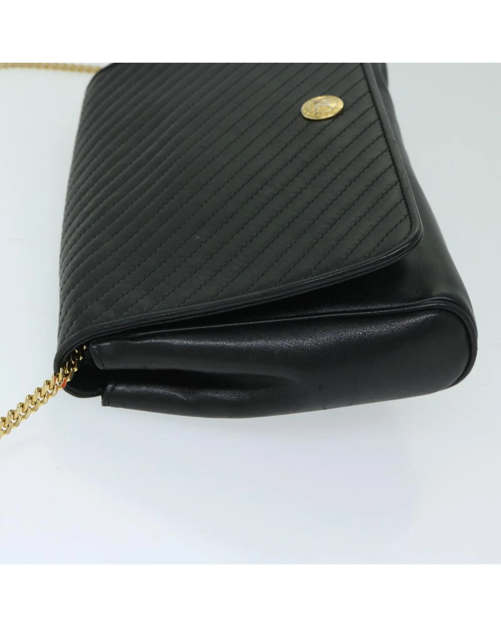 Leather Chain Shoulder Bag - Authentic