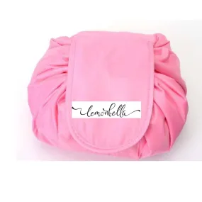 Lemonbella cosmetic Pink Cinch Sak With Velcro Flap