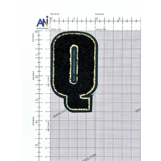 Letter Q Hot fix Or Sew Patch