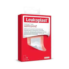 Leukoplast T Plus Waterproof 5cm x 7.2cm 5 Pack