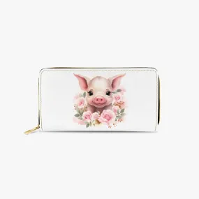 Long Type Zipper Purse - Pig