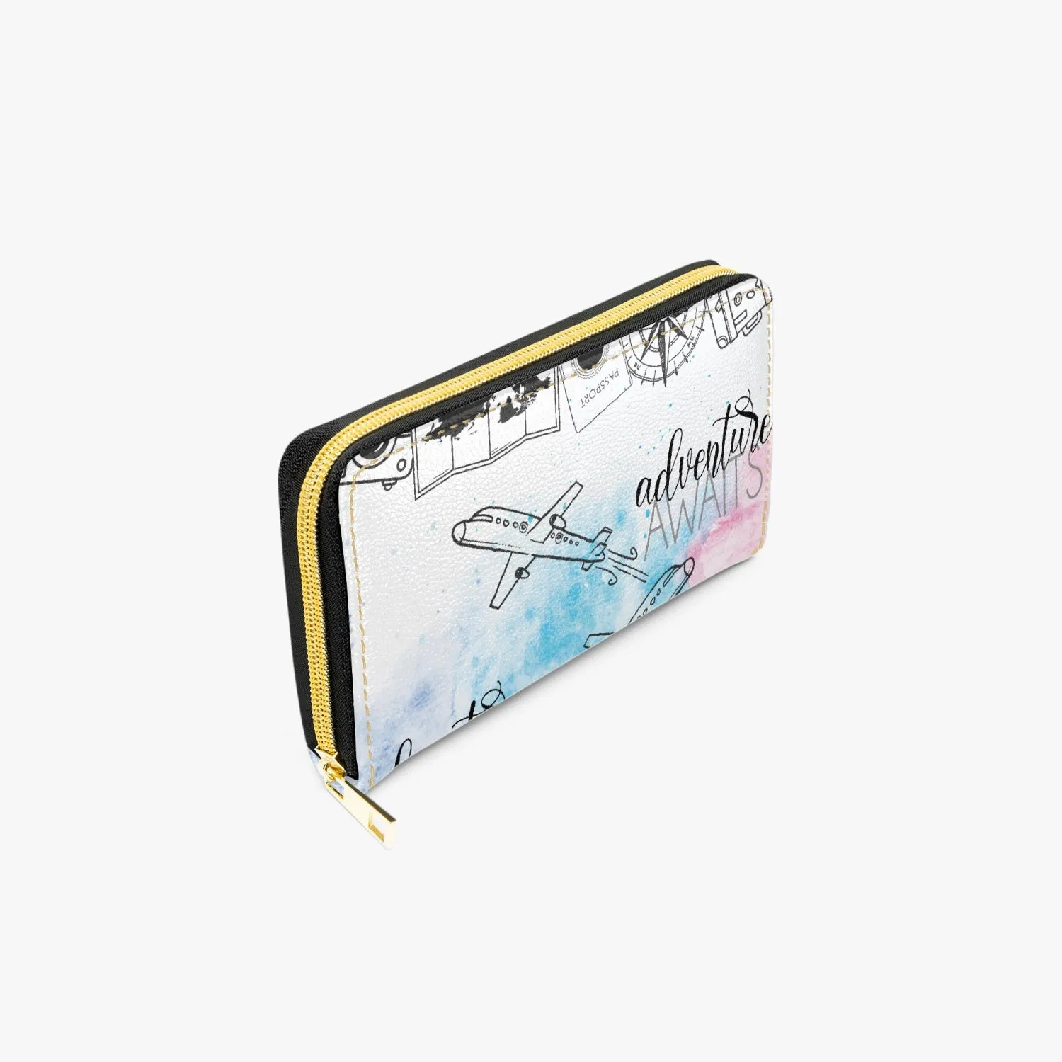 Long Type Zipper Purse - Travel, Adventure Awaits