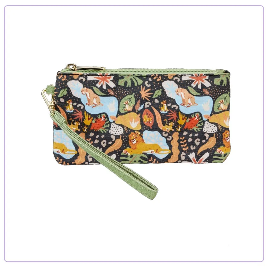 Loungefly Disney Lion King 30th Anniversary AOP Nylon Wristlet