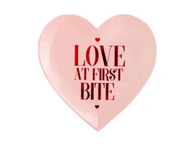 Love at First Bite Heart Paper Plates