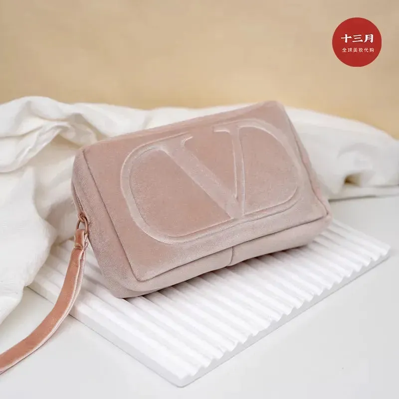 Luxury Big V Cosmetic Bag