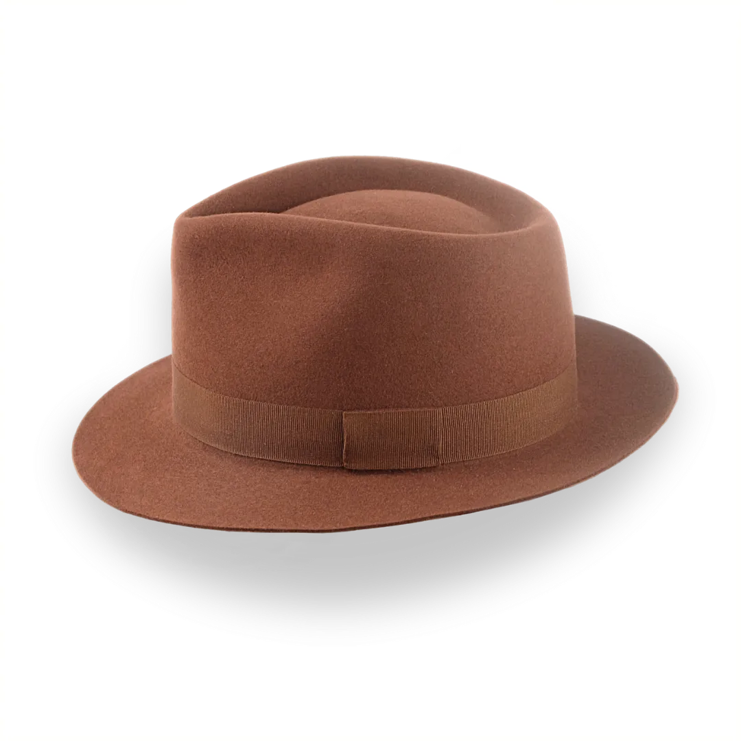 Luxury Medium Brim Fedora with Teardrop Crown | The Hermes