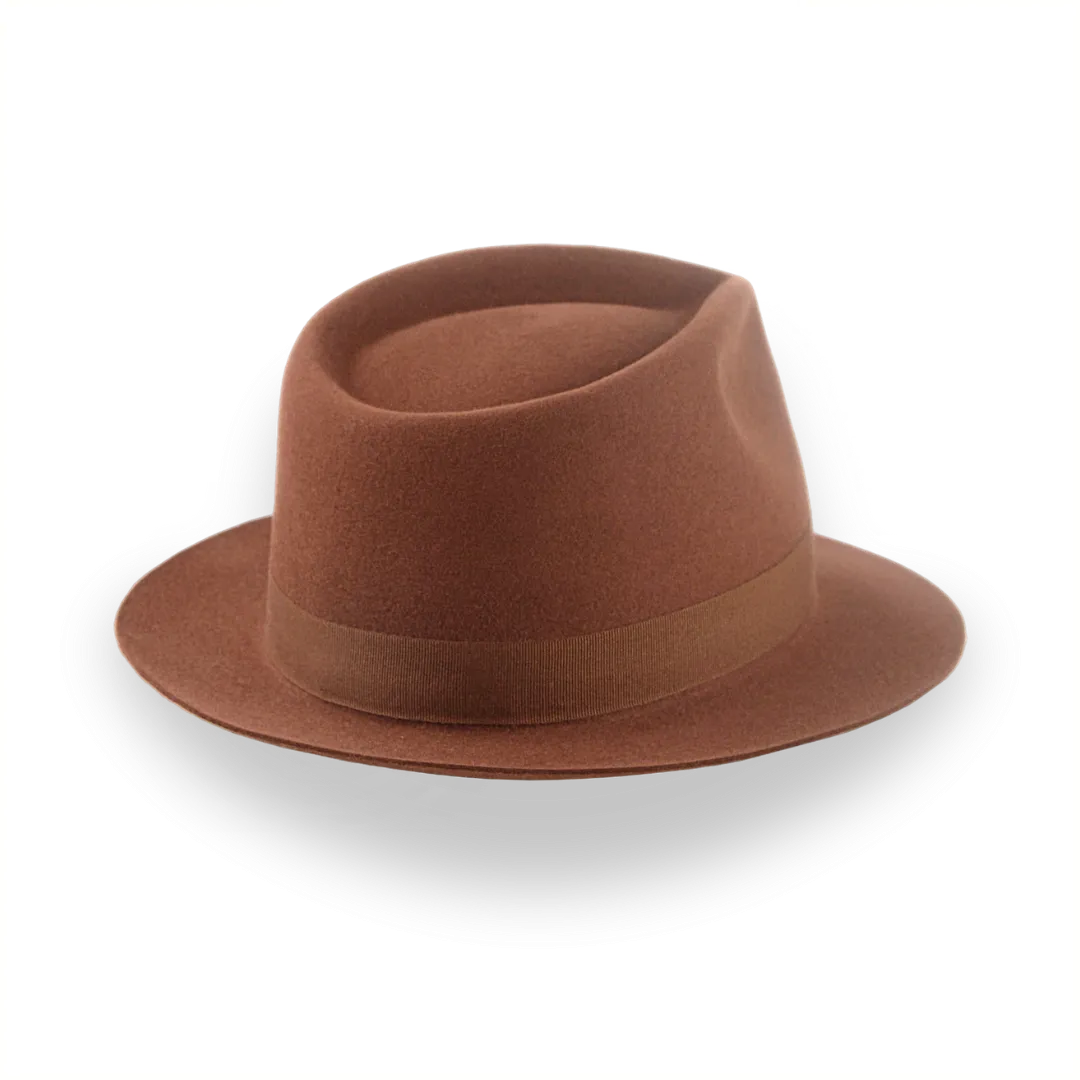 Luxury Medium Brim Fedora with Teardrop Crown | The Hermes