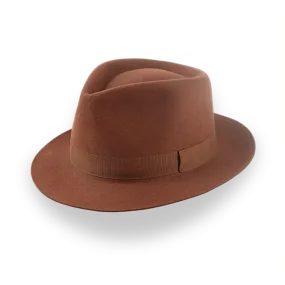 Luxury Medium Brim Fedora with Teardrop Crown | The Hermes