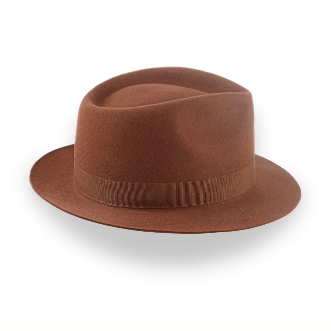 Luxury Medium Brim Fedora with Teardrop Crown | The Hermes