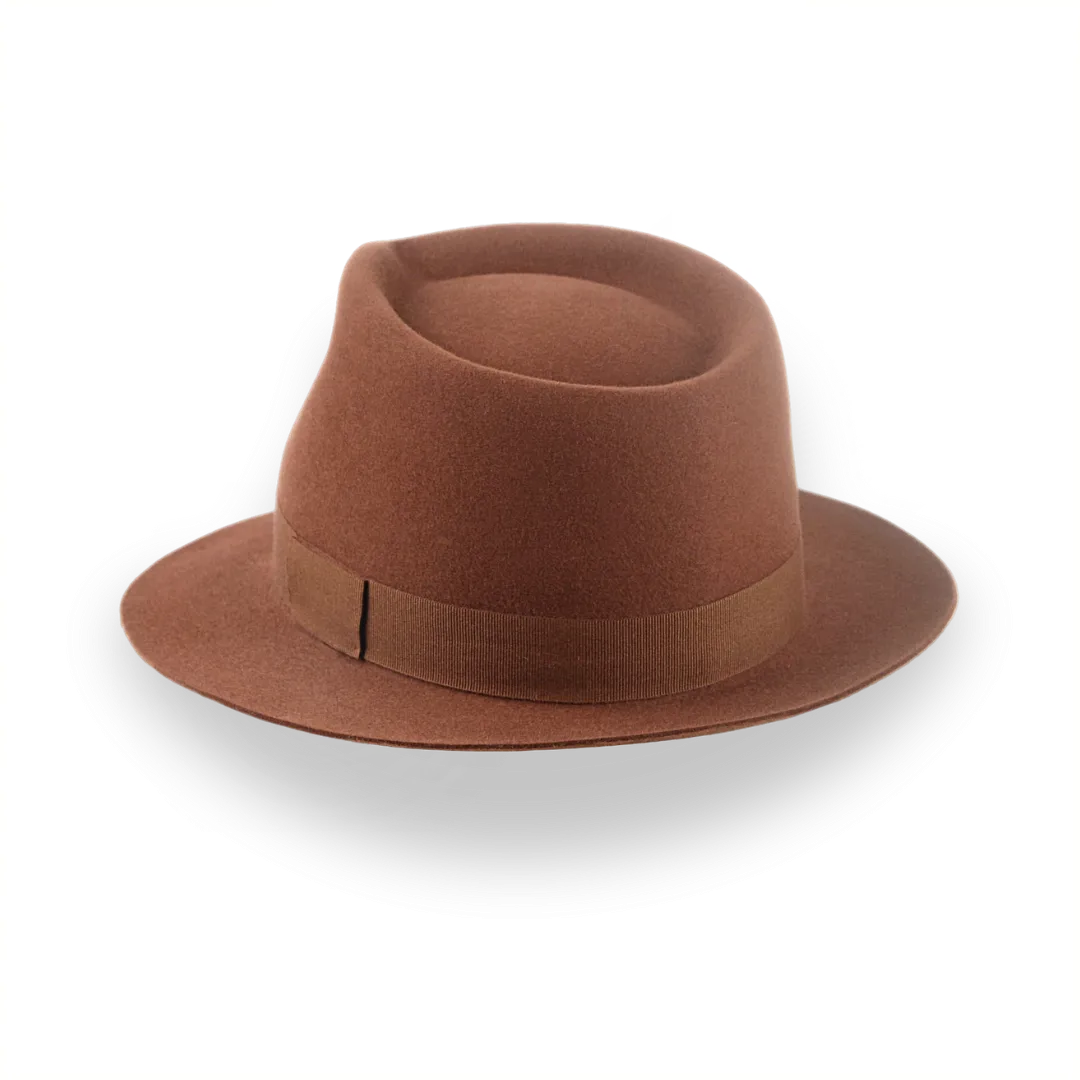 Luxury Medium Brim Fedora with Teardrop Crown | The Hermes