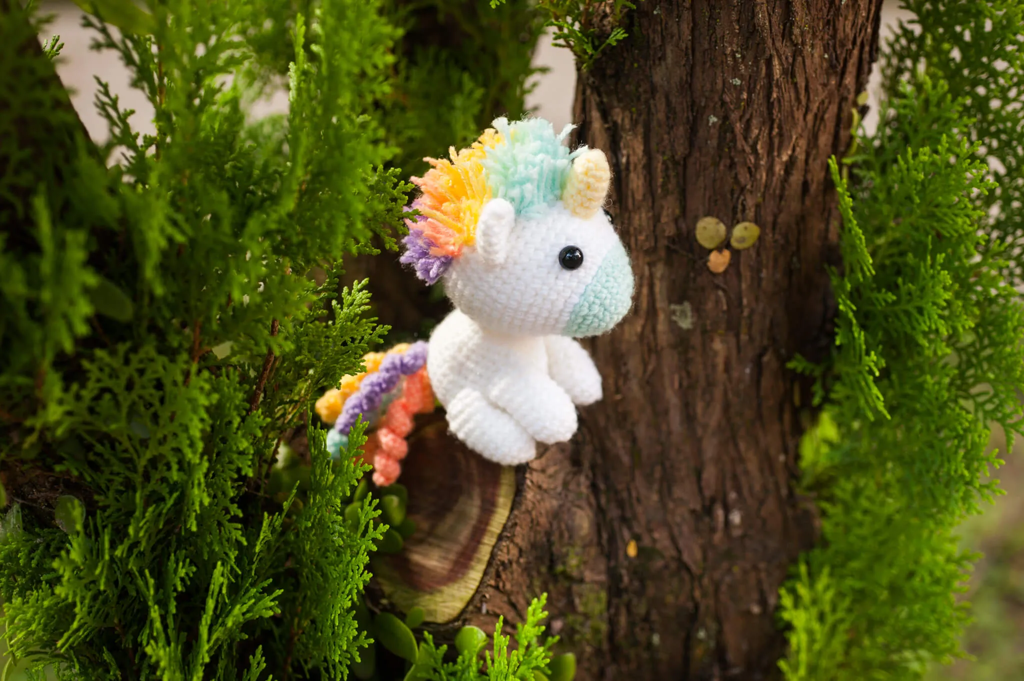 [Made to Order] Koibito the Rainbow Unicorn Lover Amigurumi