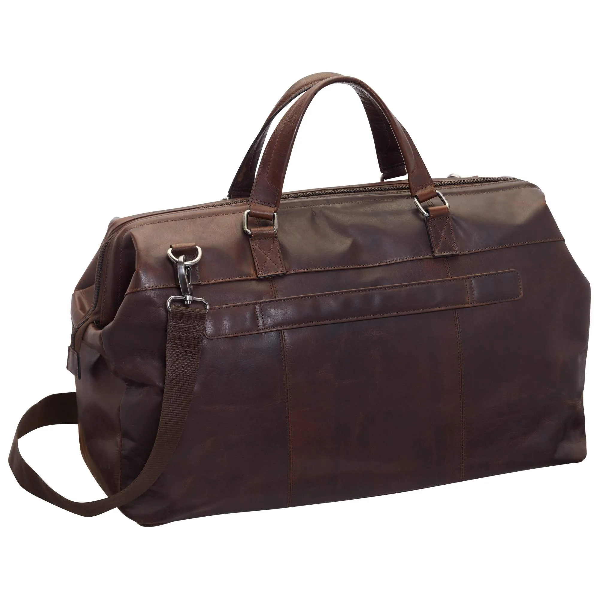 Mancini Leather Classic Carry-on Duffle Bag