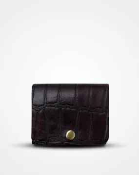 MAROON TURTLEBACK NATIVE BATUA - SLIM LEATHER WALLET