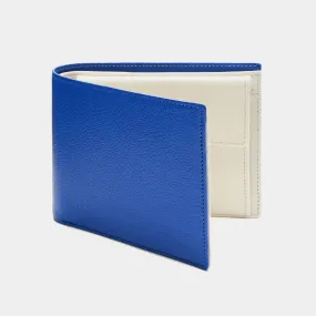 Men's Bifold Coin Wallet ANTORINI Elite in Blue and Ivory, 4cc