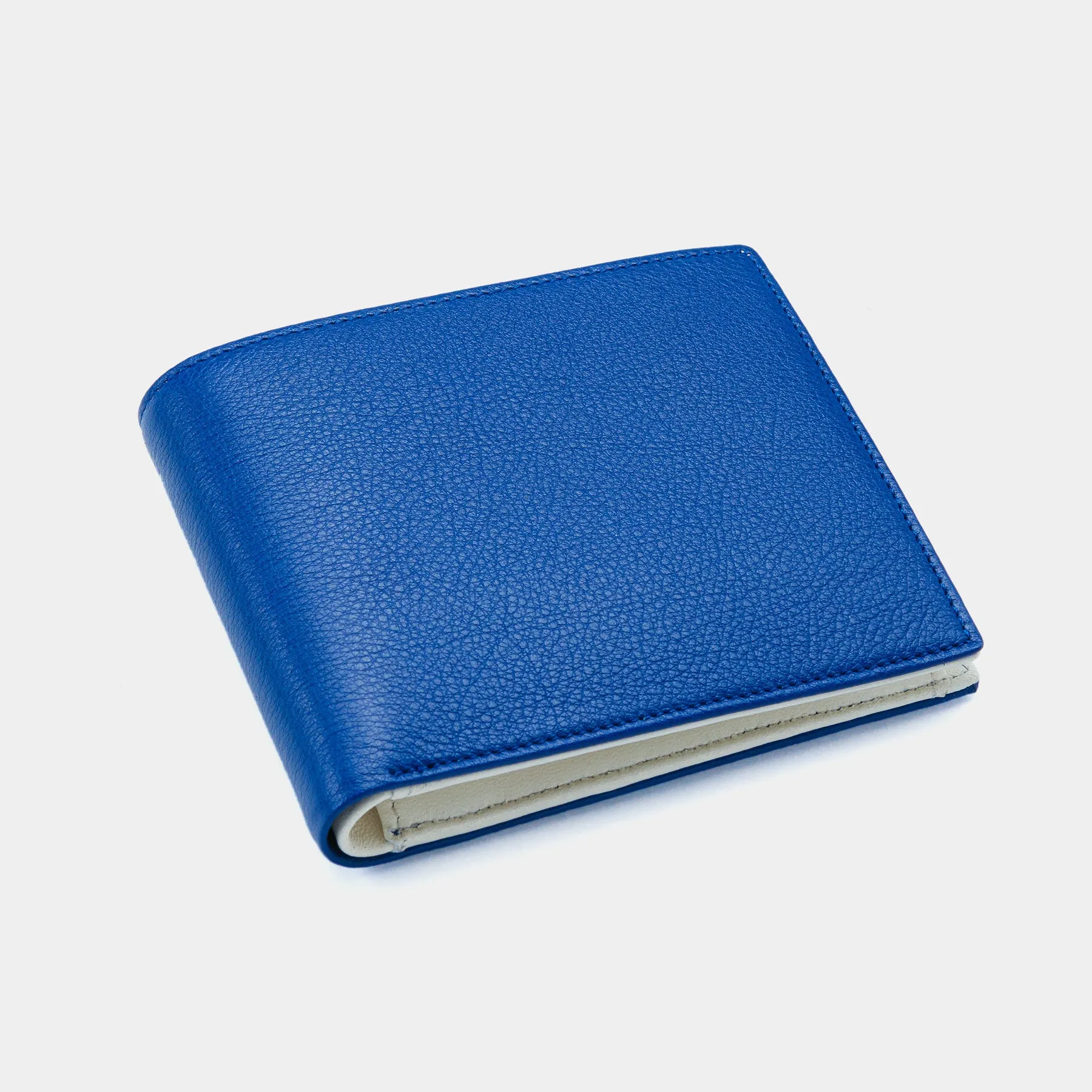 Men's Bifold Coin Wallet ANTORINI Elite in Blue and Ivory, 4cc