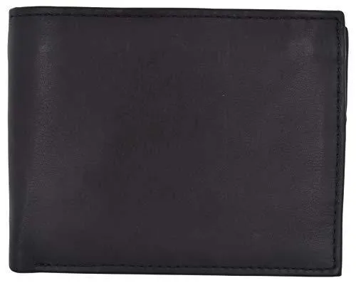 Men's Leather RFID Tested Bifold ID Card Holder Wallet by Swiss Marshall RFIDCN52