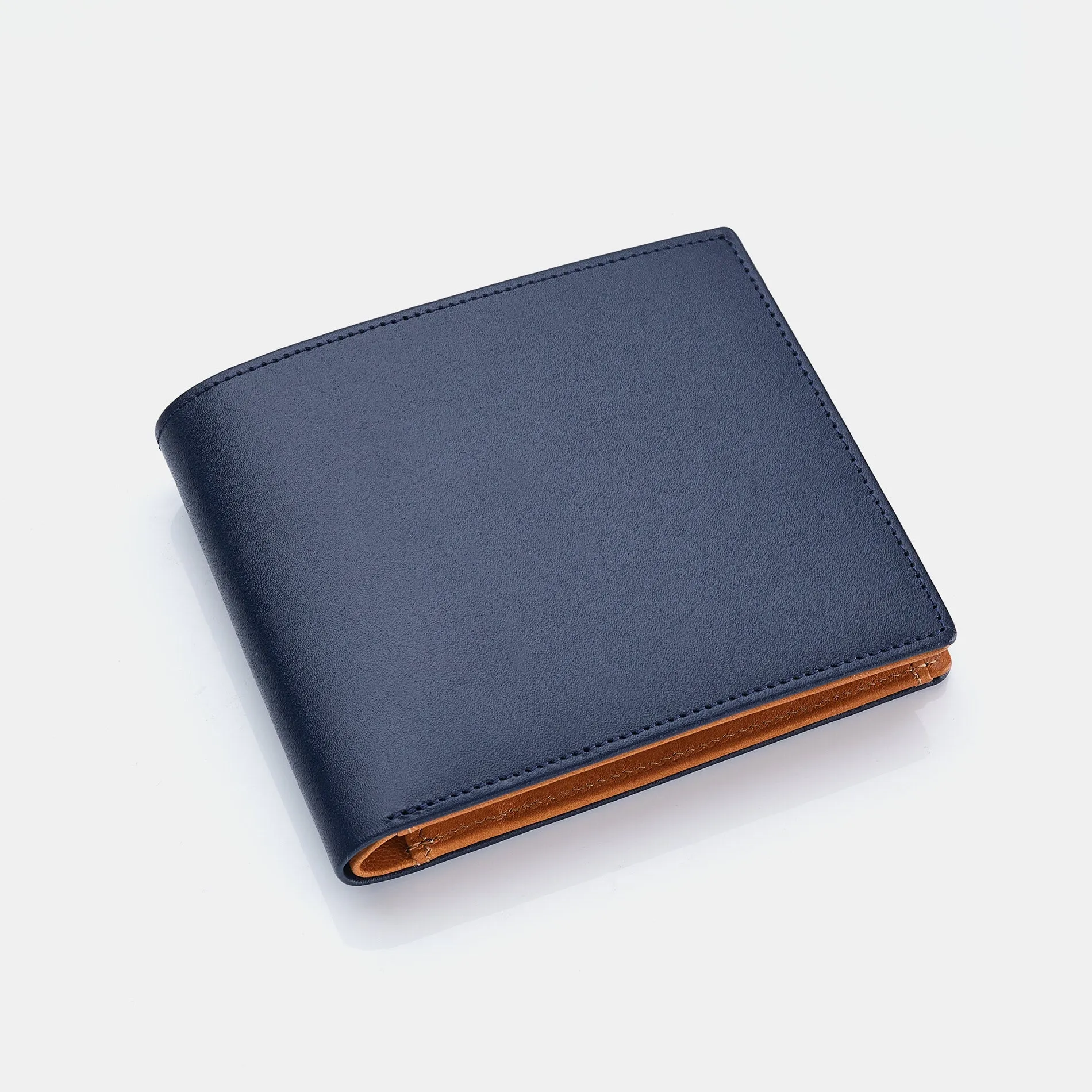 Men's Wallet ANTORINI in Navy and Cognac, 8cc