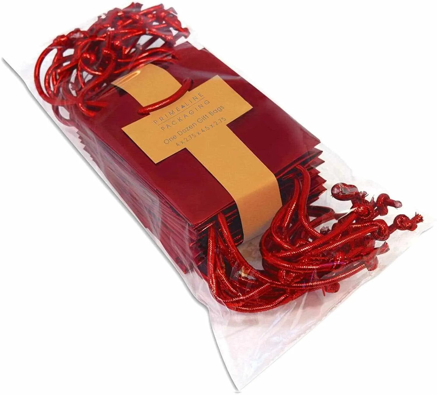 Metallic Red Gift Bags with Handles